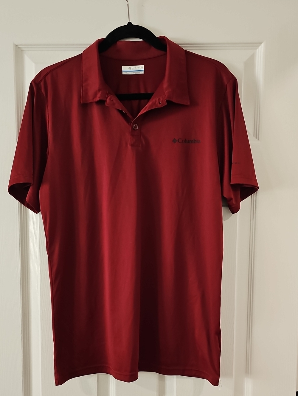 Columbia Men's Burgundy Short Sleeve Polo